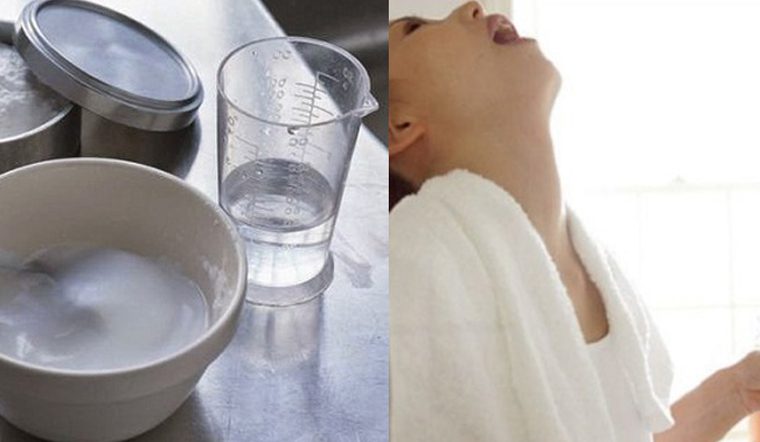 súc miệng nước muối loãng giúp giảm viêm họng khi cảm cúm