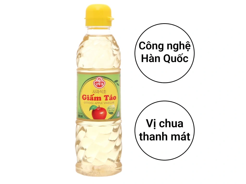 chai giấm táo ottogi 450ml có làm trắng da không