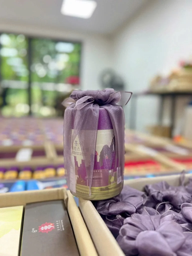 Hũ Hồng sâm BalanceTime Kim's Red Ginseng gói voan tím